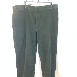 LL Bean Mens 40 x 30 Green Corduroy Pants Classic